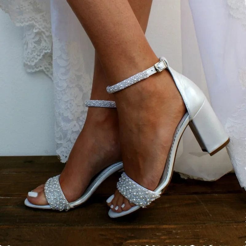 Elara Pearl Accent Heels