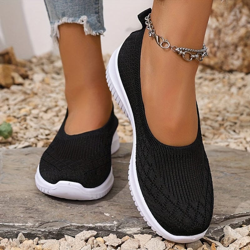Lyra Diamond-Knit Slip-Ons