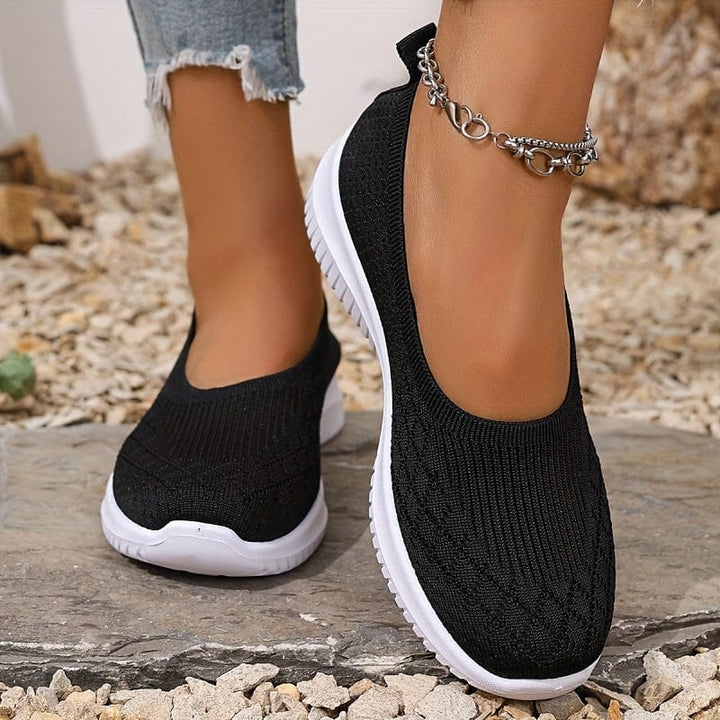 Lyra Diamond-Knit Slip-Ons