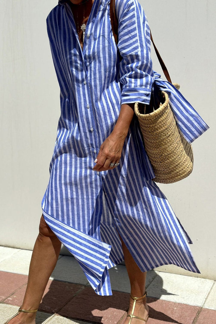 Isla Striped Shirt Dress