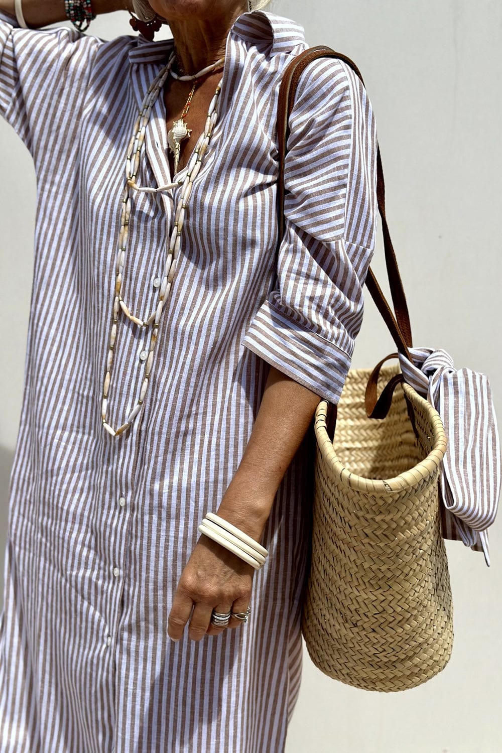 Isla Striped Shirt Dress