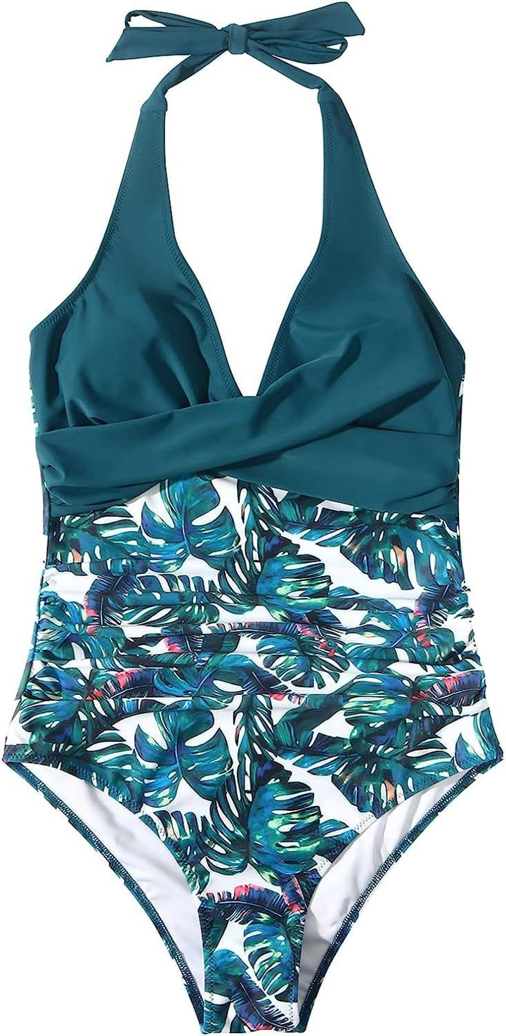 Isalina Tropical Twist-Front Swimsuit