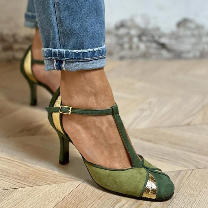 Alona Patchwork Pumps