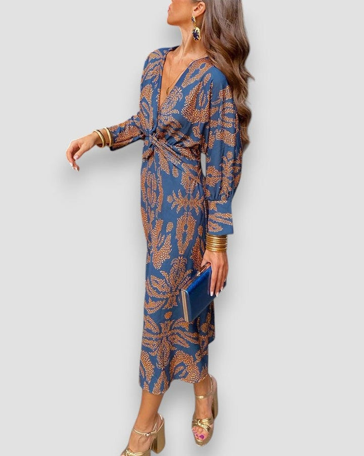 Kaia Twist-Front Maxi Dress