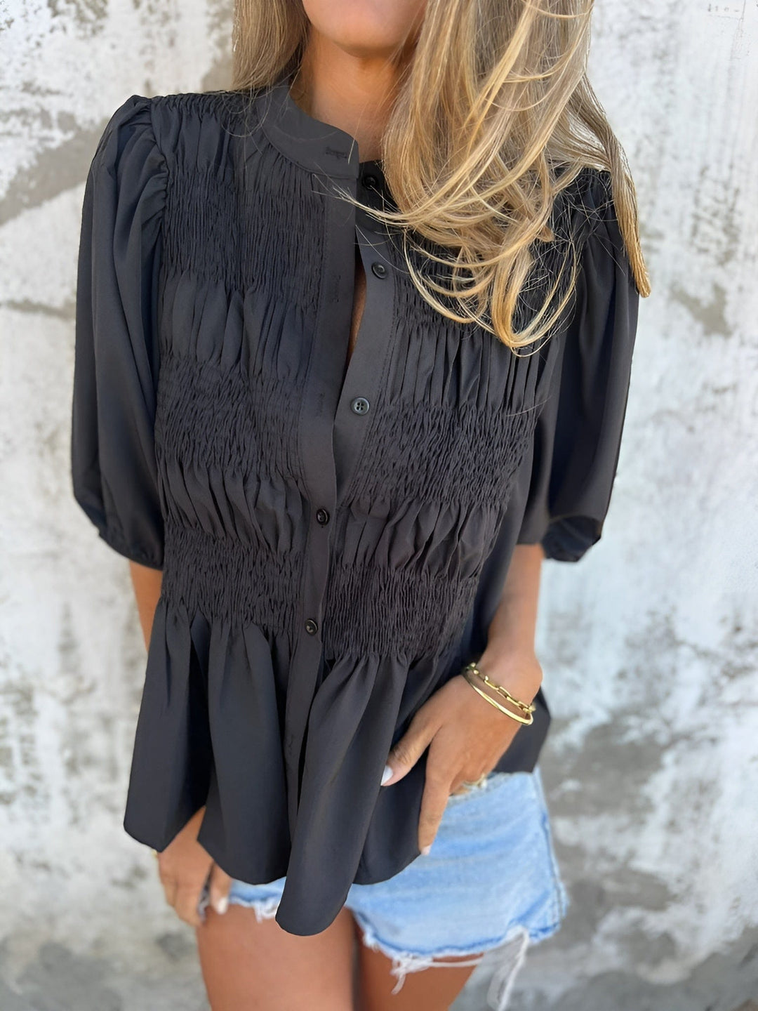 Silvana Pleated Blouse