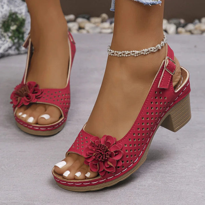 Clara Bloom Heeled Sandals