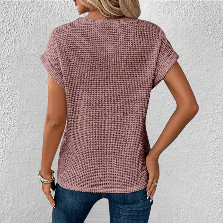 Luna Waffle-Knit Top
