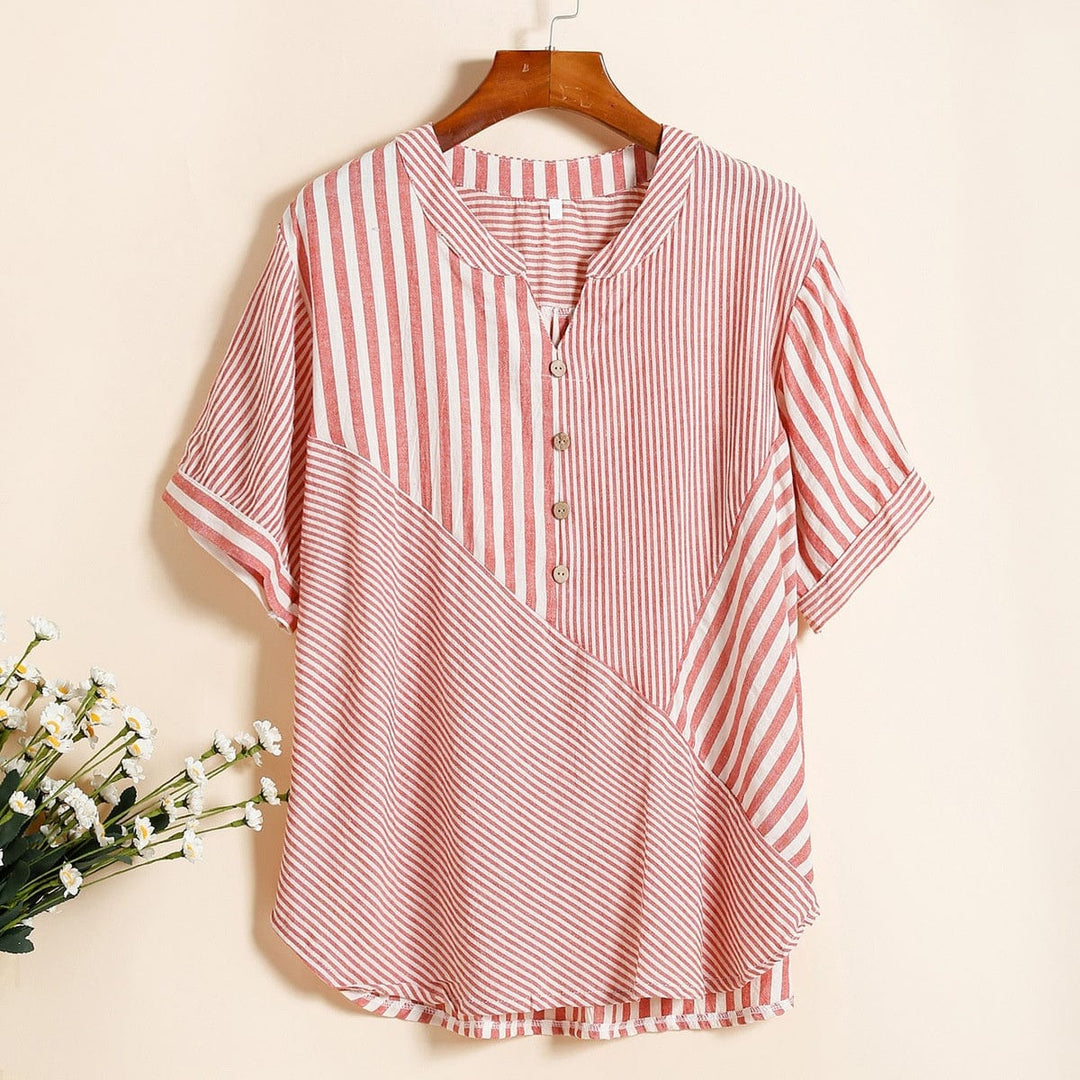 Mila Striped V-Neck Top