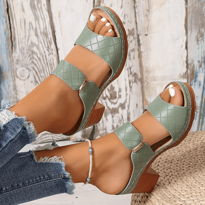 Celia Quilted Heeled Sandals