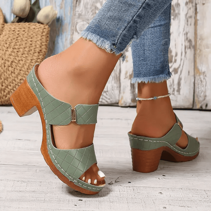 Celia Quilted Heeled Sandals