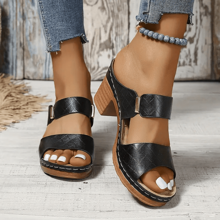 Celia Quilted Heeled Sandals