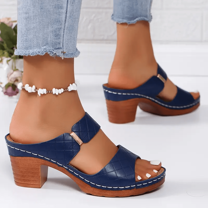 Celia Quilted Heeled Sandals