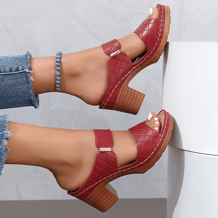 Celia Quilted Heeled Sandals